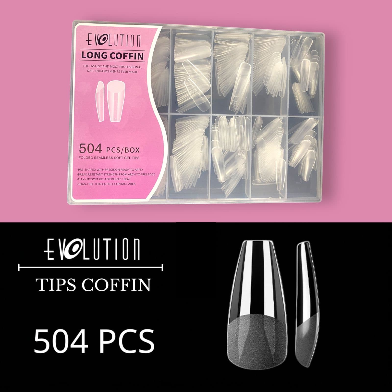 Tips Gel X coffin 