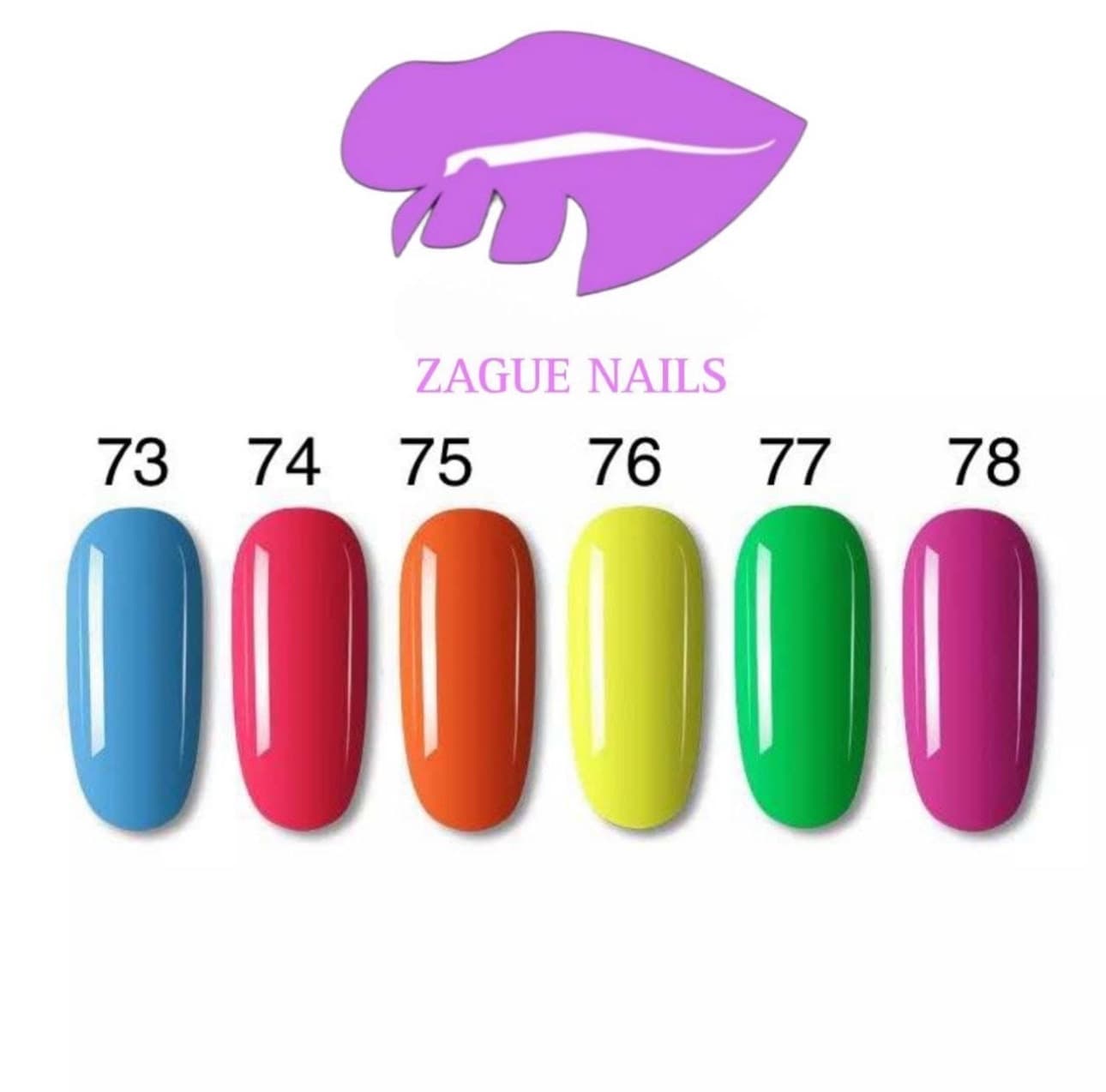 Color del #73 al #78