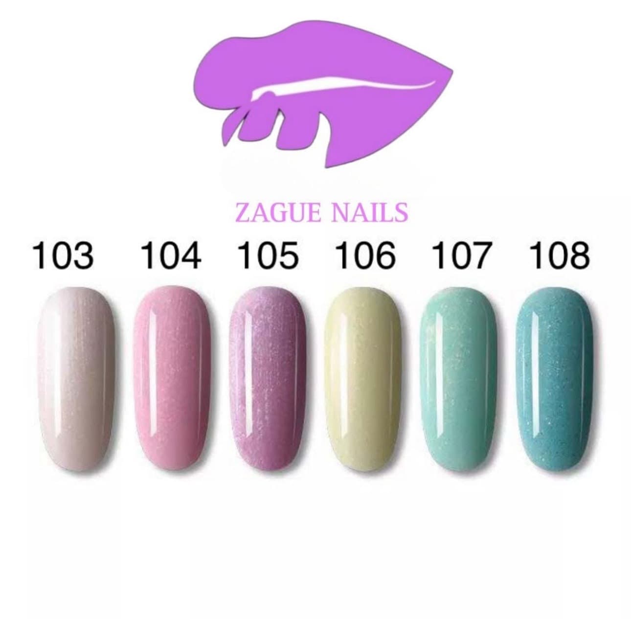Color del #103 al #108